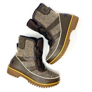 Sorel Tivoli II Snow Boots Brown Cordavan Chevron